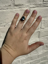 Vintage 3 Carat Aquamarine & Diamond Halo Ring 18K Yellow Gold