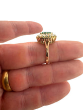 Victorian Era Rose Gold Colombian Emerald & Rose Cut Diamond Ring GIA