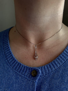 Vintage Edwardian Era Dainty Filigree Diamond Necklace
