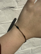 Vintage Two Toned Link Bracelet White & Rose Gold 14k