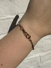 Vintage Two Toned Link Bracelet White & Rose Gold 14k