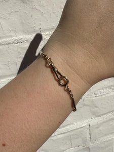 Vintage Two Toned Link Bracelet White & Rose Gold 14k