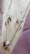 14K Yellow Gold Diamond By The Yard Necklace 1.0 Carats