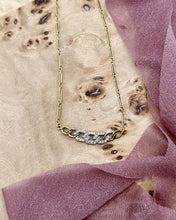 Vintage Watch Chain Style Diamond Necklace 18K Yellow Gold