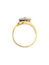 Retro Emerald & Diamond Cocktail Ring 14K Yellow Gold