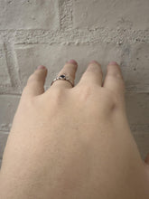 Dainty Sapphire & Diamond Three Stone Ring 18K White Gold