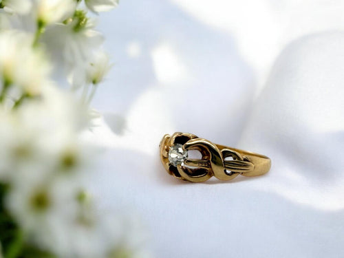 Victorian Era Dainty Diamond Ring