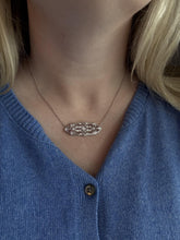 Vintage Platinum Filigree Diamond Brooch Conversion Necklace