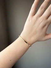Vintage Dainty Gold Diamond Bangle Bracelet 14K Yellow Gold