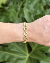 Vintage 14k Yellow Gold Engraved Link Bracelet