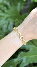 Vintage 14k Yellow Gold Engraved Link Bracelet