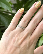Vintage Art Deco Old European Cut Diamond Eternity Platinum Band Size 6.25