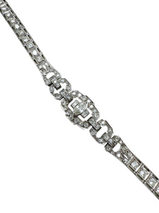 Art Deco Platinum 2.8 Carat Diamond Bracelet
