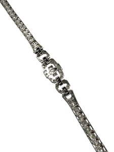 Art Deco Platinum 2.8 Carat Diamond Bracelet