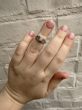 Vintage 18KW Gold Filigree Diamond Ring