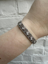 Vintage Art Deco Wide Diamond Filigree Bracelet 1.2 Carats