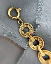 Vintage 14k Yellow Gold Engraved Link Bracelet