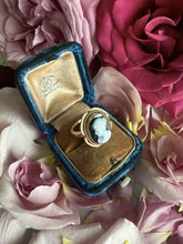 Vintage Onyx Cameo Ring 14K Yellow Gold