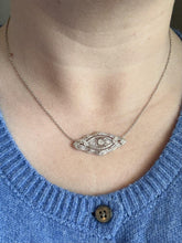 Vintage Platinum Diamond Brooch Conversion Necklace