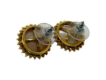 Mabe Pearl Diamond Halo Earrings 18K Yellow Gold