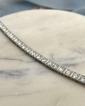 Vintage Art Deco Platinum 5.5 Carat Old European Cut Diamond Tennis Bracelet