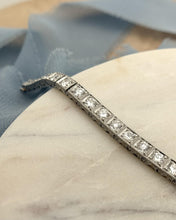 Vintage Art Deco Platinum 5.5 Carat Old European Cut Diamond Tennis Bracelet