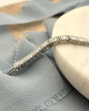 Vintage Art Deco Platinum 5.5 Carat Old European Cut Diamond Tennis Bracelet