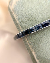 Vintage Platinum Sapphire 12 Carat Tennis Bracelet