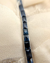 Vintage Platinum Sapphire 12 Carat Tennis Bracelet
