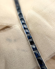 Vintage Platinum Sapphire 12 Carat Tennis Bracelet