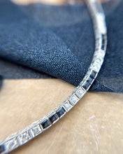 Estate Platinum Sapphire and Diamond Tennis Bracelet