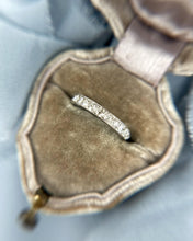 Vintage Engraved Platinum Diamond Band Size 6.5