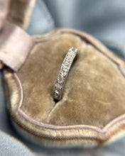 Vintage Engraved Platinum Diamond Band Size 6.5
