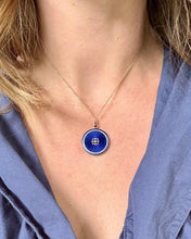 Vintage 18k Yellow Gold Enamel Locket