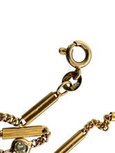 Vintage Yellow Gold Diamond By The Yard Necklace 1.37 Carats