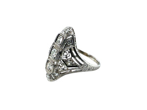 Vintage Platinum Diamond Cocktail Ring
