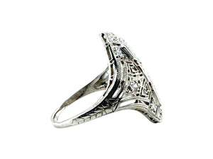 Vintage Platinum Diamond Cocktail Ring