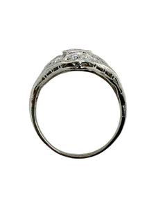 Vintage Platinum Diamond Cocktail Ring