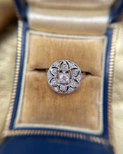 Vintage Diamond Cluster Ring 18K White Gold