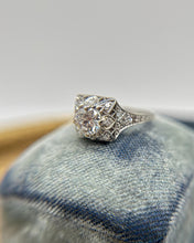 Vintage 0.66 Carat Platinum Diamond Engagement Ring
