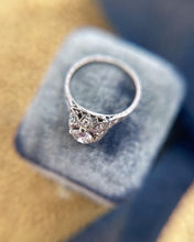 Vintage 0.66 Carat Platinum Diamond Engagement Ring