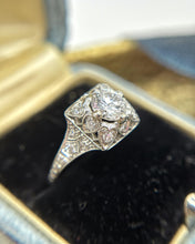 Vintage 0.66 Carat Platinum Diamond Engagement Ring