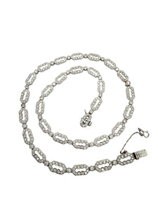 5 Carat Diamond Tennis Necklace 18K White Gold