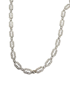 5 Carat Diamond Tennis Necklace 18K White Gold