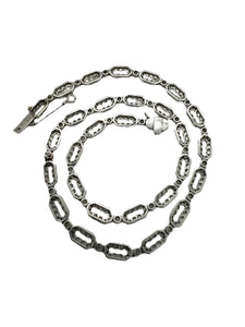 5 Carat Diamond Tennis Necklace 18K White Gold