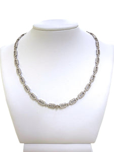 5 Carat Diamond Tennis Necklace 18K White Gold