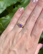 Vintage 9k Rose Gold Amethyst Ring