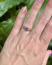 Vintage 9k Rose Gold Amethyst Ring