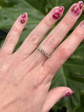 Vintage Rose Cut Diamond Band Two Toned Size 7.5