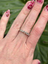 Vintage Rose Cut Diamond Band Two Toned Size 7.5